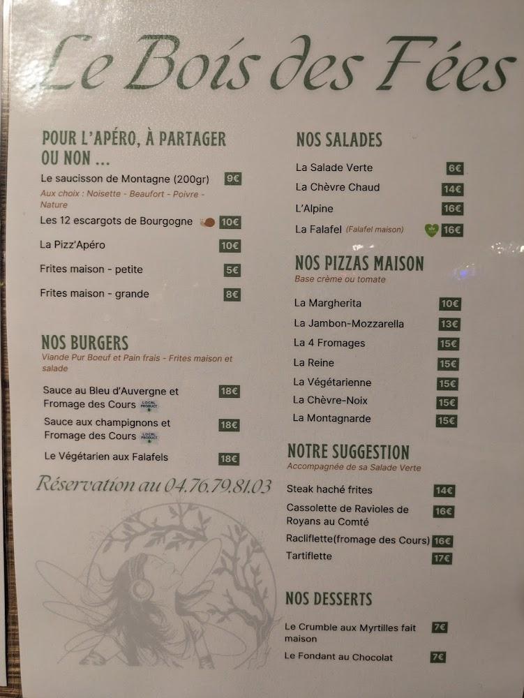 Le Bois des Fées - Menu Image 1